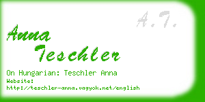 anna teschler business card